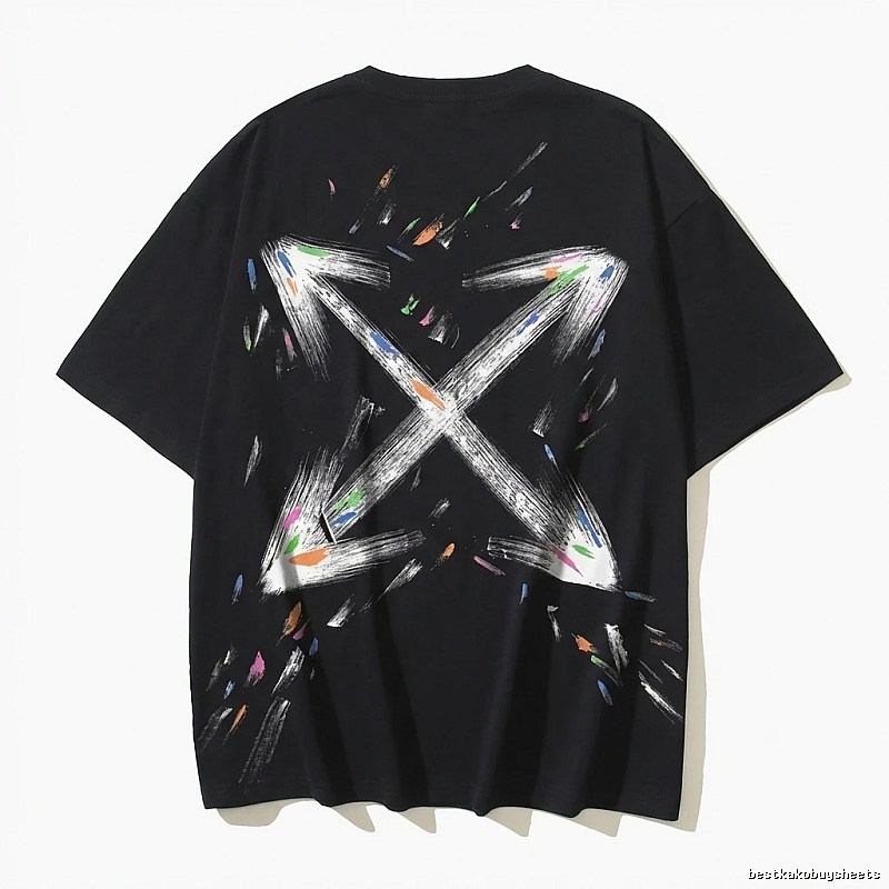 Off-White Graffiti Style Black T-shirt