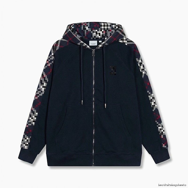 Other checkered patchwork style hoodie