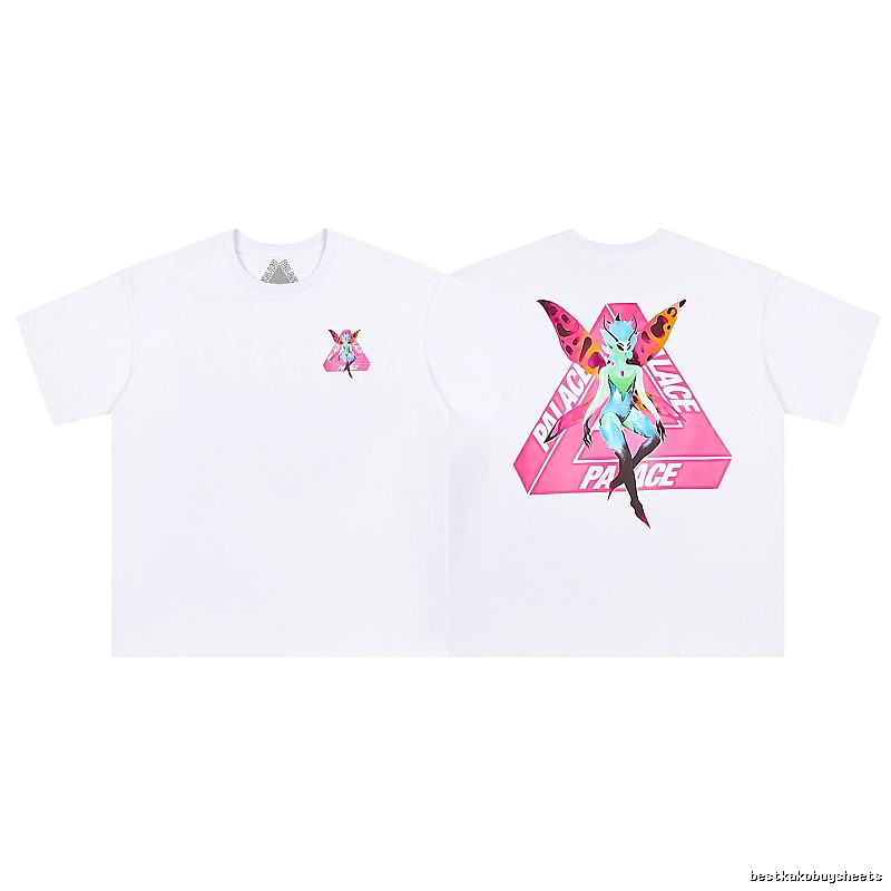 Palace Elf Print Street Style White Short-sleeve T-shirt