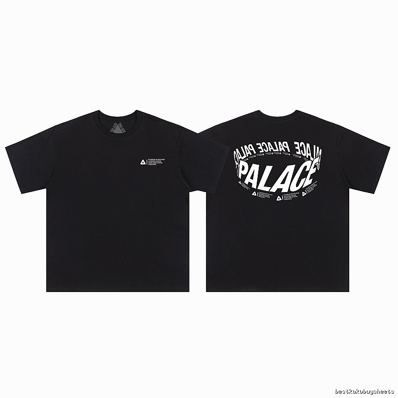 Palace Letter Print Street Style Black T-Shirt
