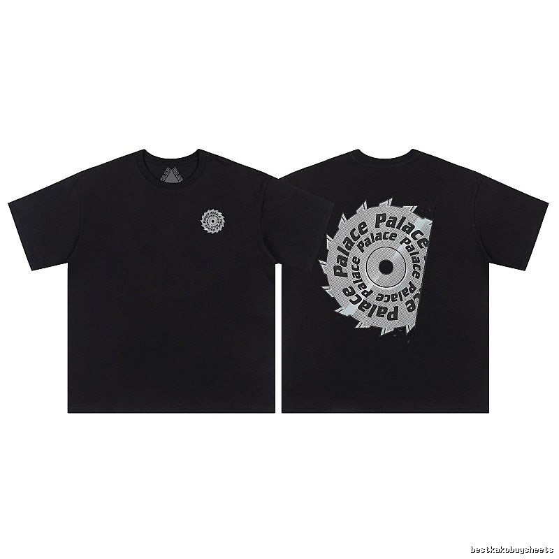 Palace Saw Blade Print Street Style Black Short-sleeve T-shirt