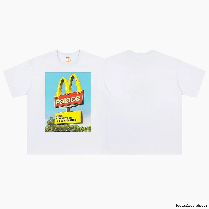 Palace x McDonald's Co-branded Street Style White T-Shirt