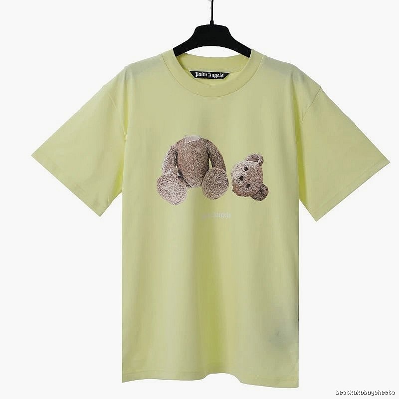 Palm Angels Easy Match Bear graphic T-shirt White Colorful Bear for Leisure Wear