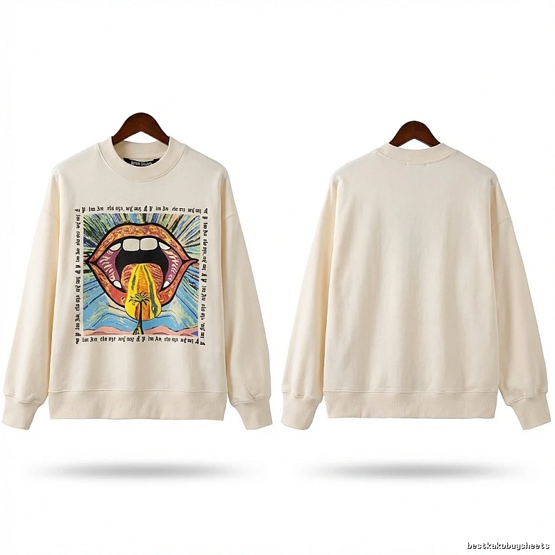 Palm Angels Printed Trendy and Cool Style Sweatshirt
