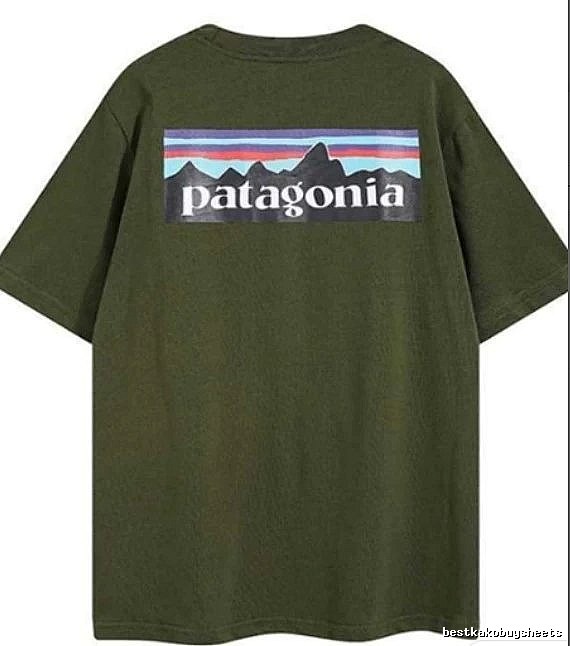 Patagonia Army Green Logo T-Shirt Gift Ready Graphic