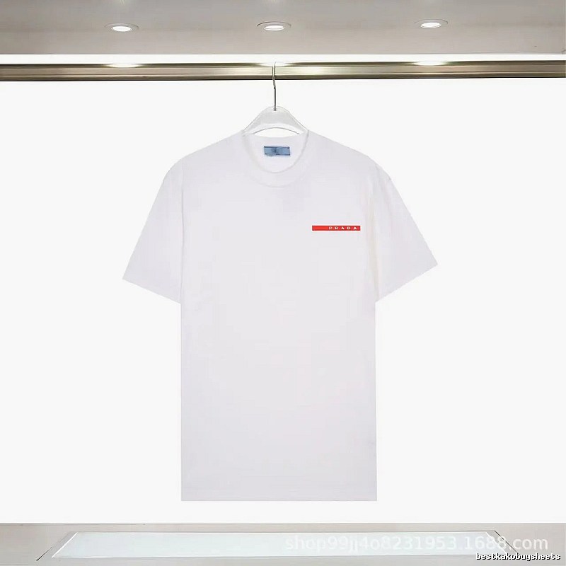 Prada Red Label Minimalist Style White Short-sleeve T-shirt