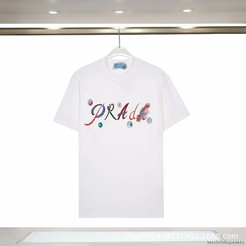 Prada Street Style White Short-sleeve T-shirt with Colorful Print