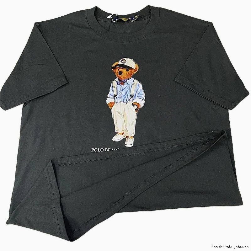 Ralph Lauren Bear Trendy Brand Black T-shirt
