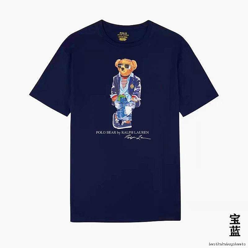 Ralph Lauren Bear Trendy Brand Royal Blue T-shirt