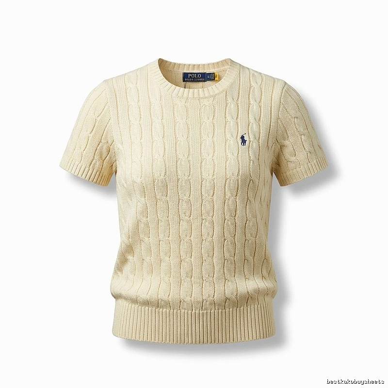 Ralph Lauren knitted-style beige short-sleeve