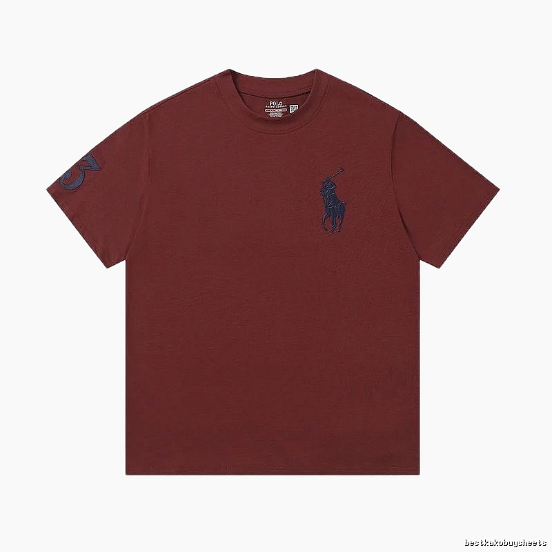 Ralph Lauren Polo retro style burgundy T-shirt
