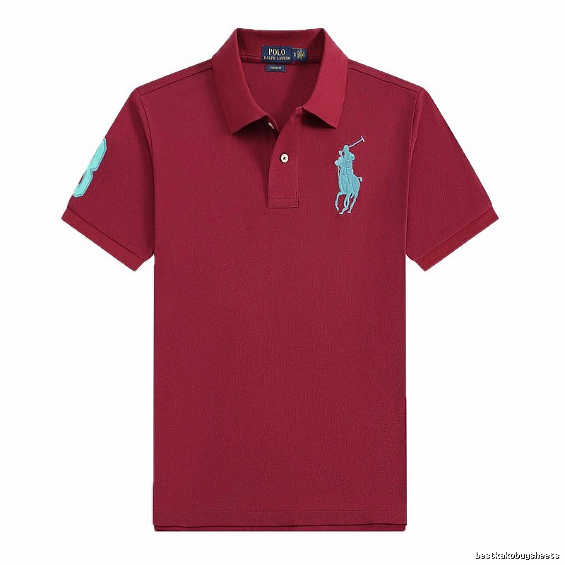 Ralph Lauren Polo with Horse Logo, Burgundy Short-sleeve