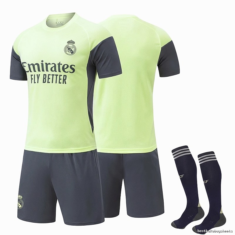 Real Madrid fluorescent green sportswear set