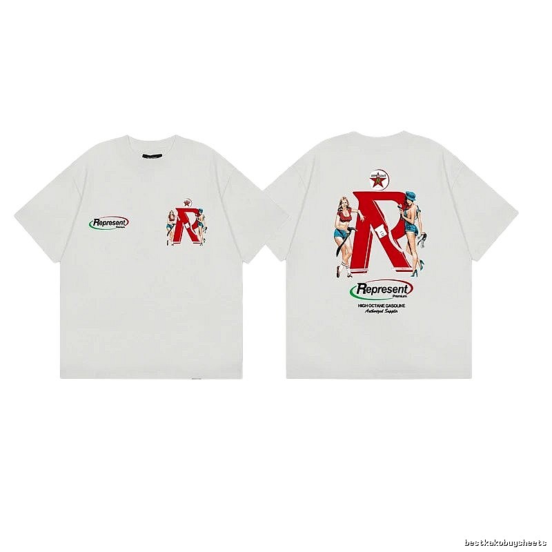 Represent American Retro Girl Print Off-white T-Shirt