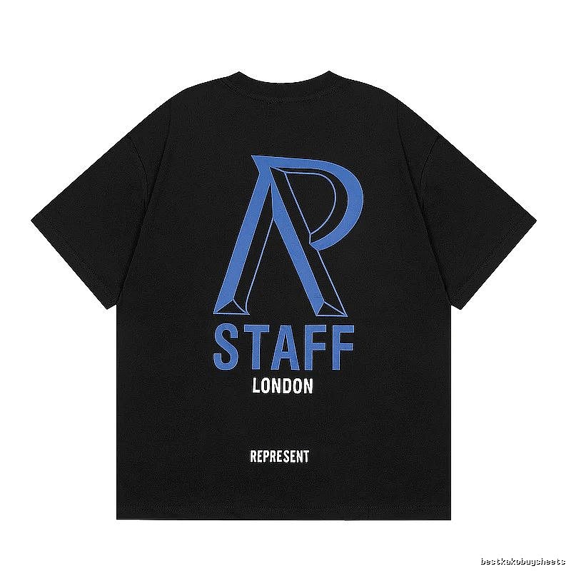 Represent Black Blue Style 832 Owners Club T-Shirt Smart Casual Logo