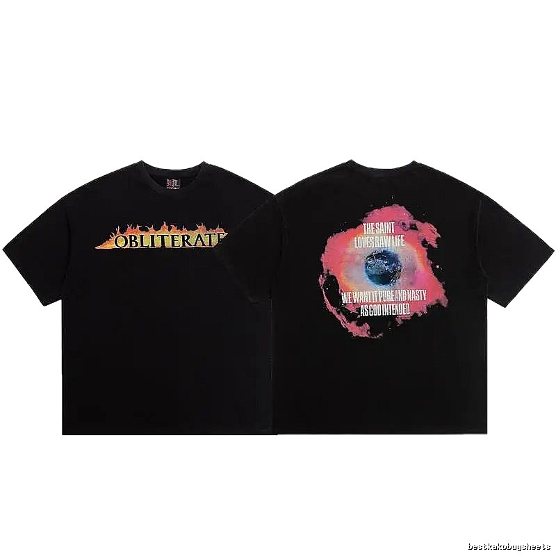 SAINT Eye Print Street Style Black T-Shirt