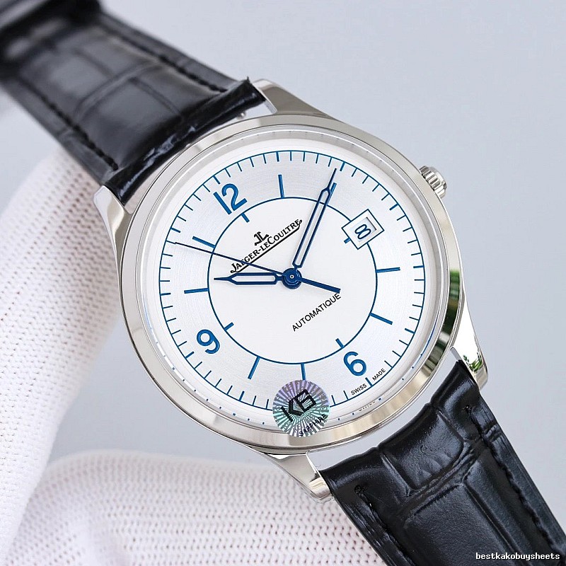 Silver And White Jaeger-LeCoultre Automatic Dress Watch for smart-casual