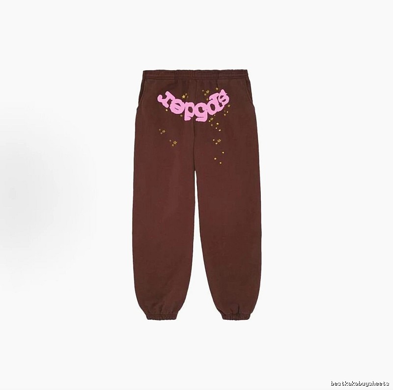 Sp5der Brown Graphic Sweatpants Lifestyle Edit