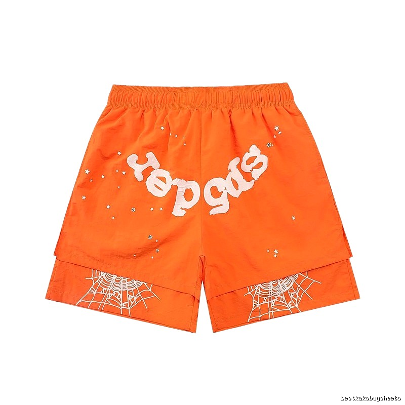 Sp5der Orange Trendy and Cool Shorts