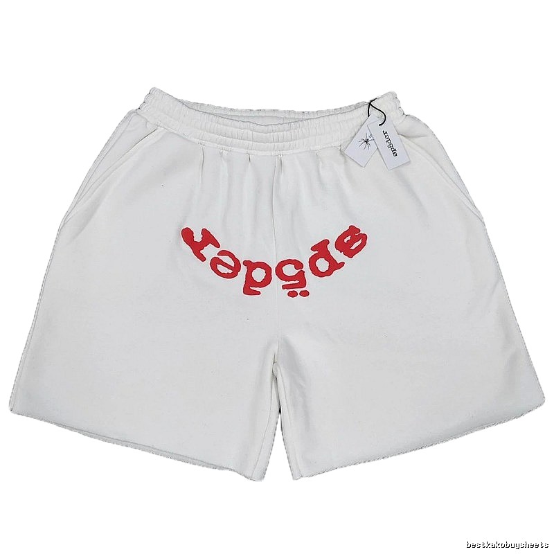 Sp5der Printed Street Style White Shorts