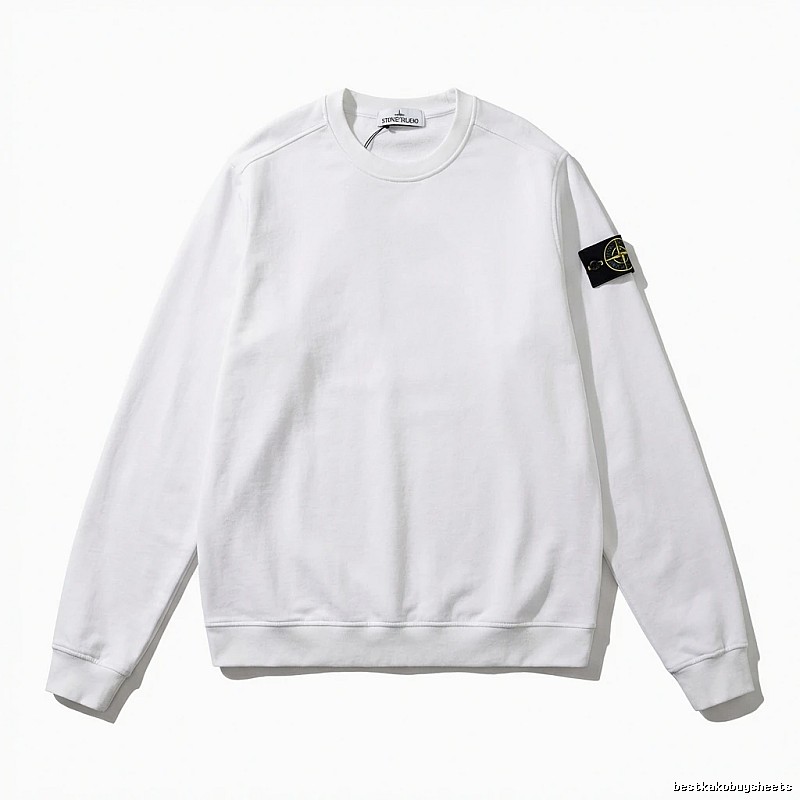 Stone Island basic simple white sweatshirt