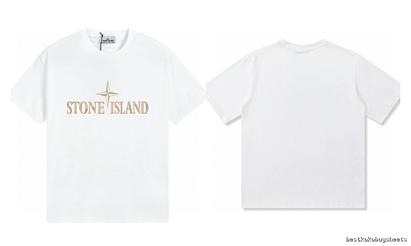 Stone Island Classic Street Style White Short Sleeve T-Shirt