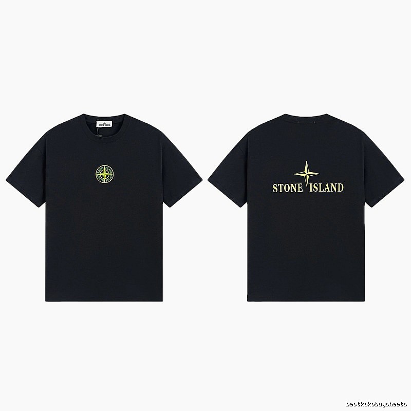 Stone Island Compass Series Streetwear Black Short Sleeve T-Shirt