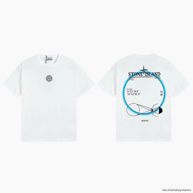 Stone Island Solar Eclipse Street Style White T-Shirt