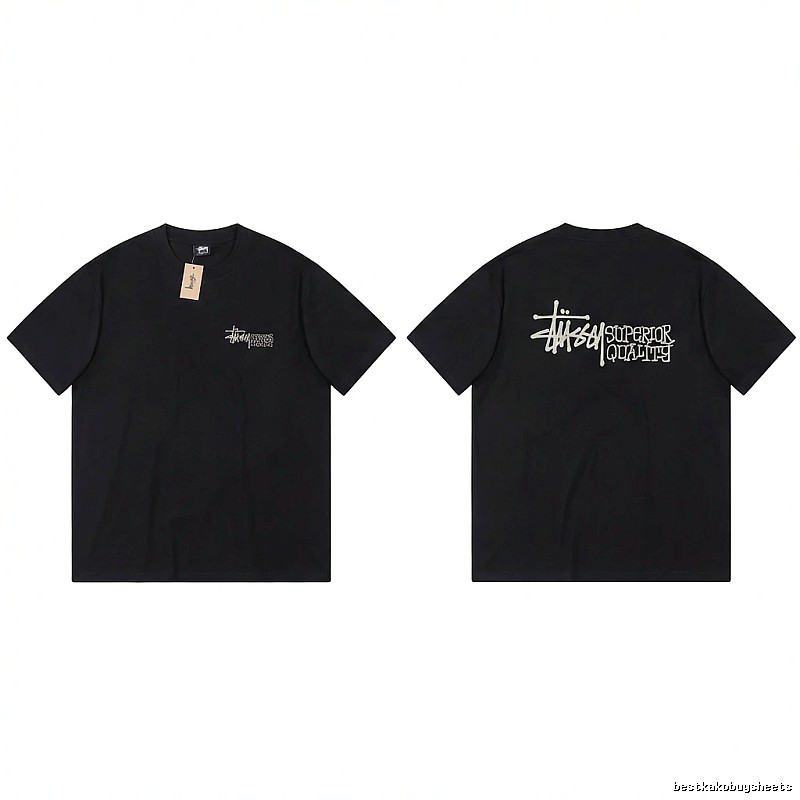 Stussy basic simple style black T-shirt