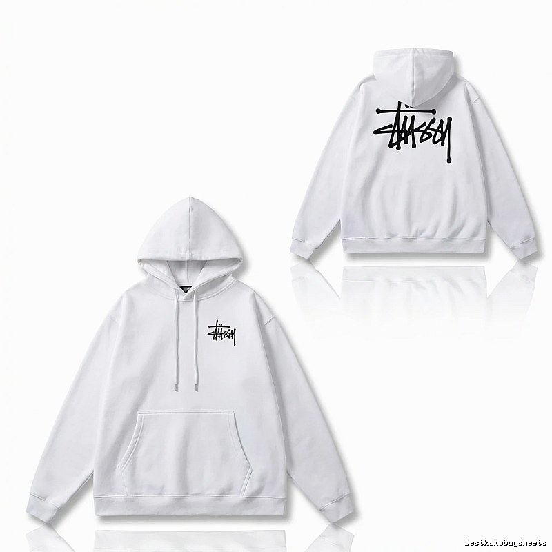 Stussy basic style simple white sweatshirt