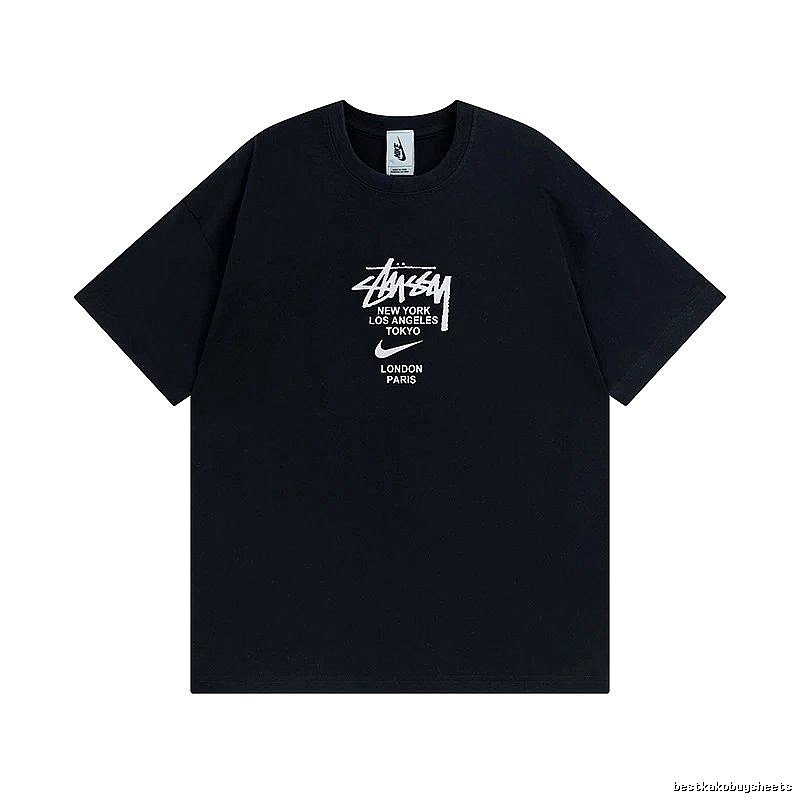 Stussy Black Spider Graphic T-Shirt Downtown Style Logo