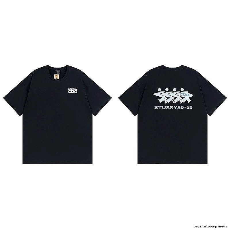 Stussy Black Spider Graphic T-Shirt Modern Fit Logo