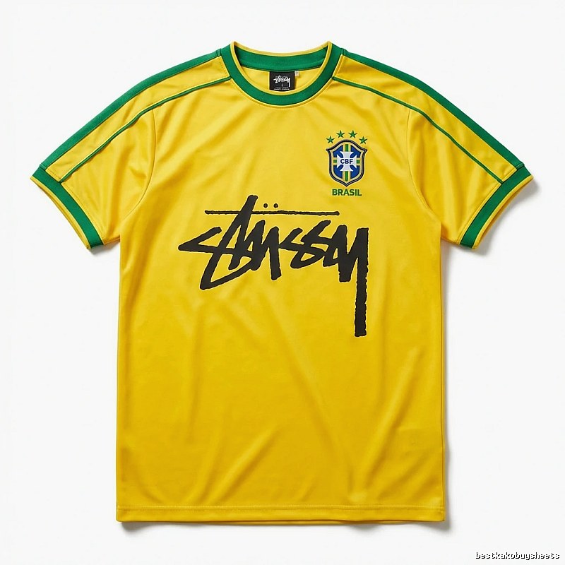 Stussy Brazil Team Style Yellow T-shirt