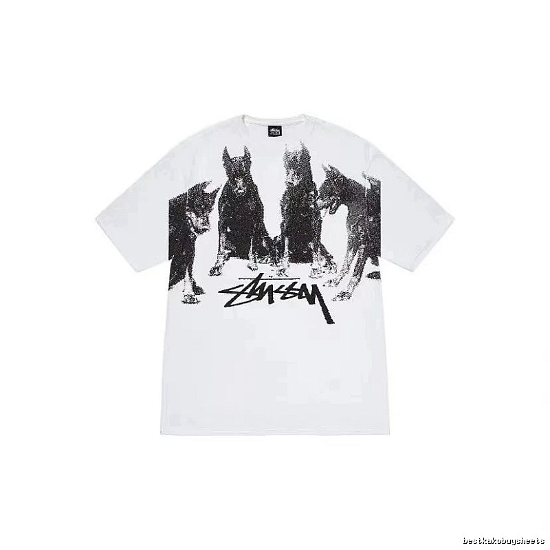 Stussy Casual Graphic T-shirt Black White Stussy for Streetwear Looks