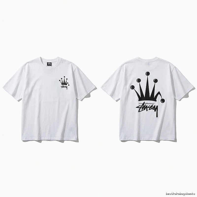 Stussy Crown Trendy Brand White T-shirt