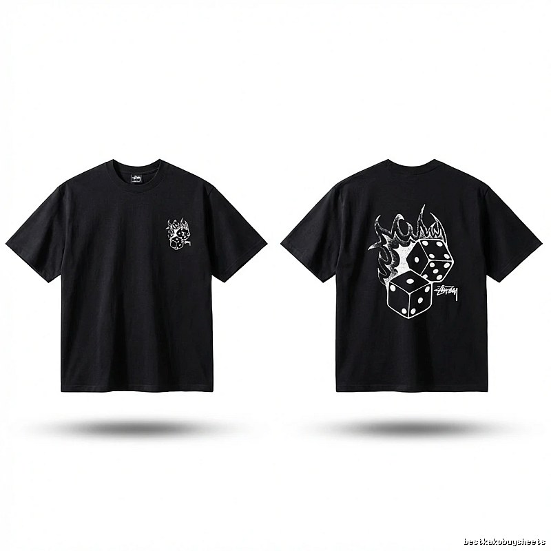 Stussy Dice Print Black T-shirt