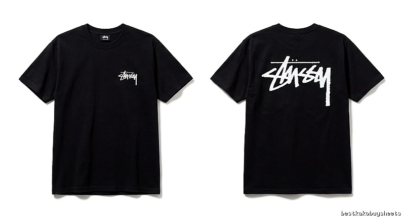 Stussy graffiti-style black T-shirt