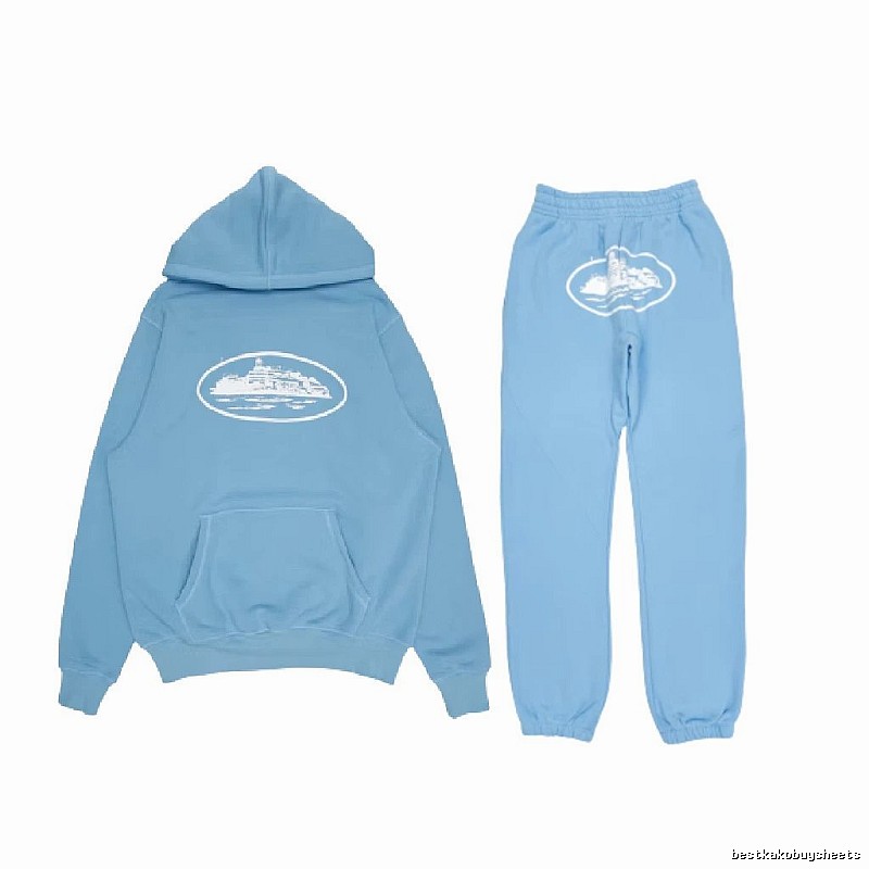 Stussy Matching Set Sky Blue Tracksuit Set Streetwear Look Logo
