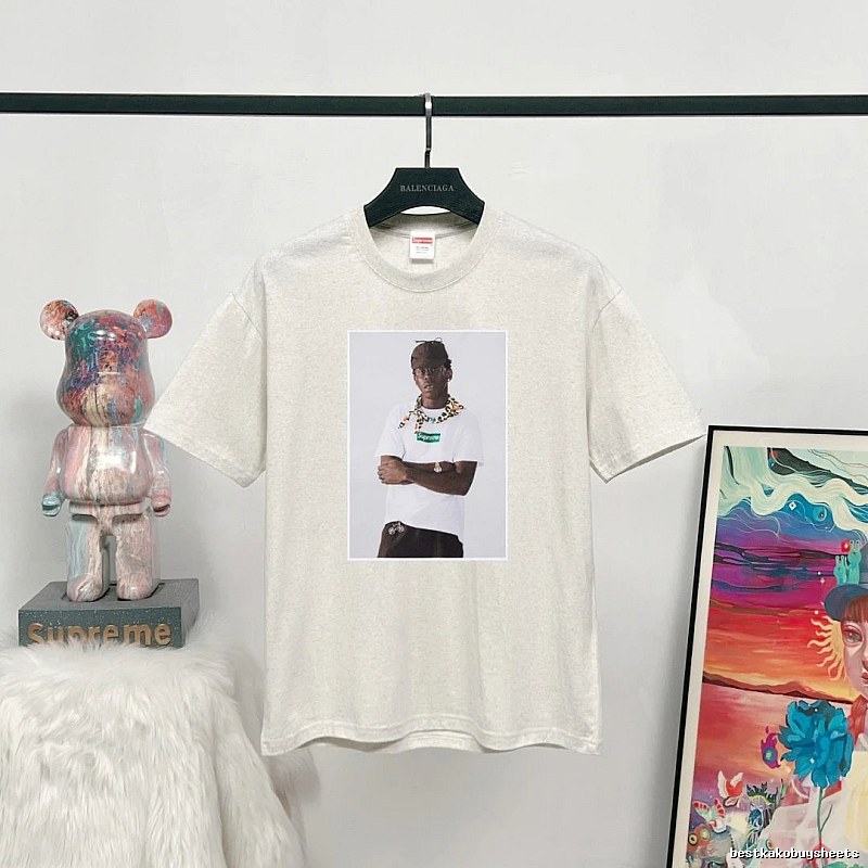 Supreme Character Print Street Style Heather Grey T-Shirt