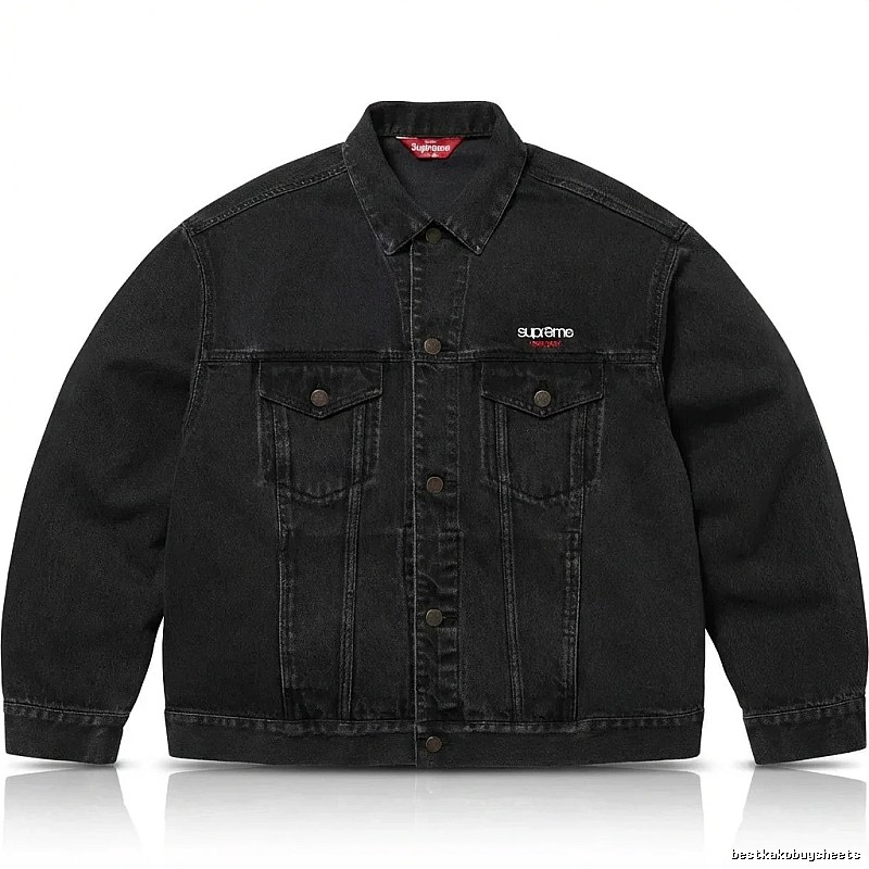 Supreme denim-style black jacket