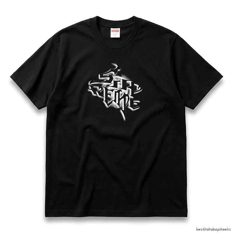 Supreme Flame Wind Black T - Shirt