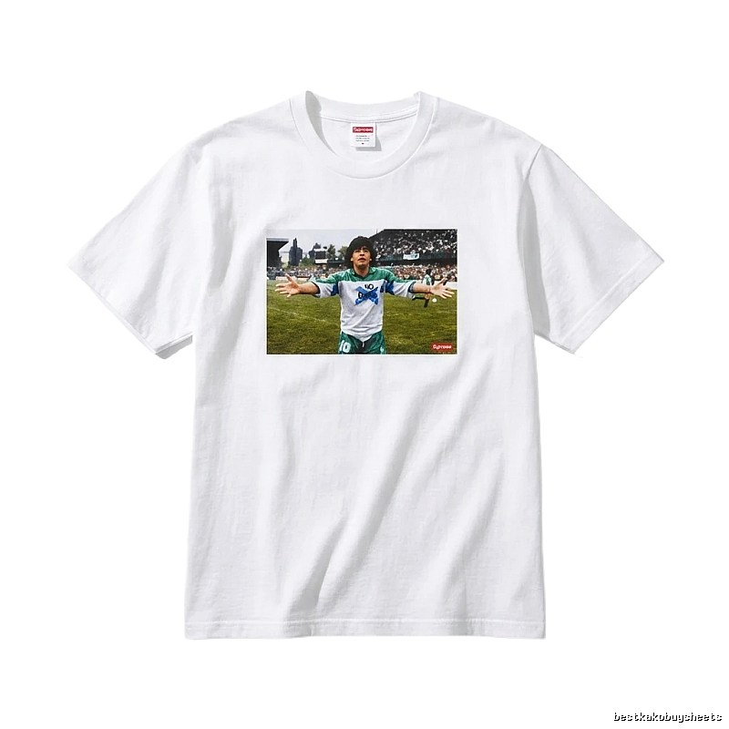 Supreme Maradona-style white T-shirt