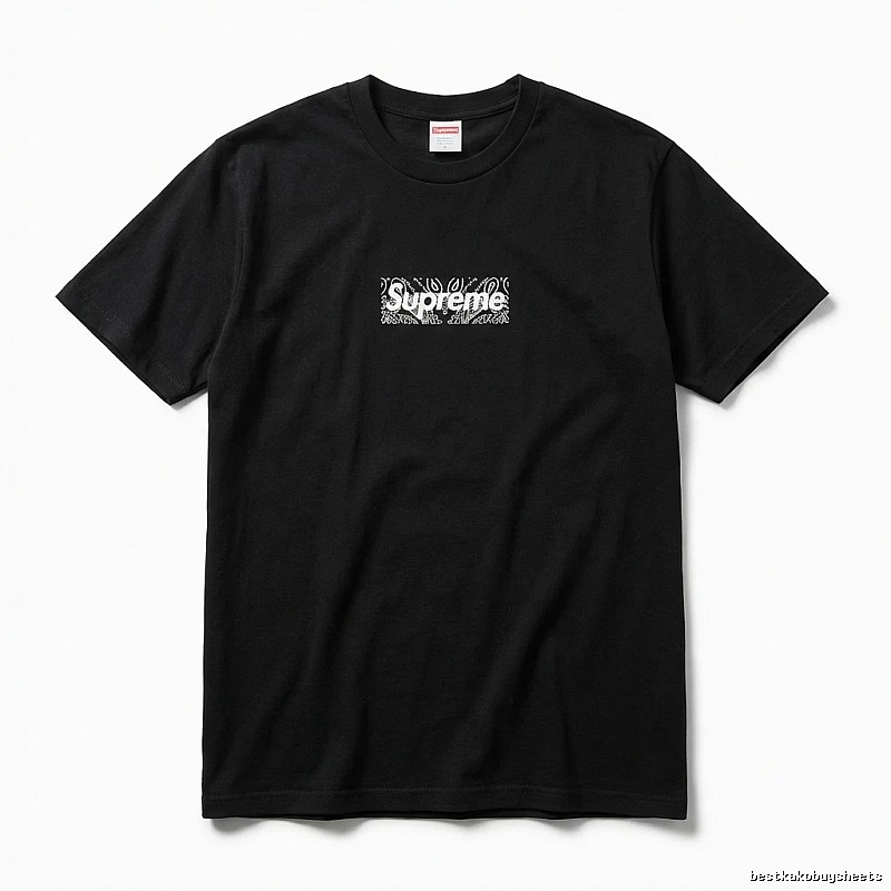Supreme - printed trendy black T - shirt