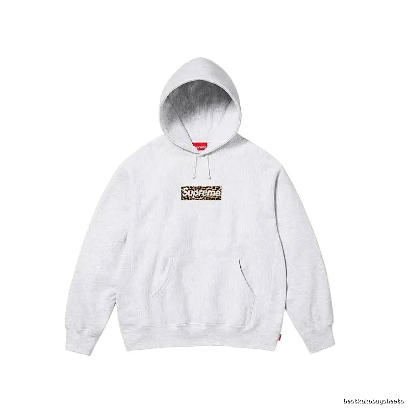 Supreme Resort Logo hoodie Gray Red Oversized for Travel Looks