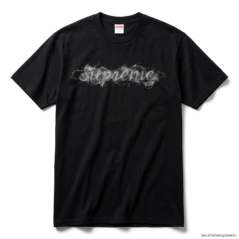 Supreme Smoke Style Black T-shirt