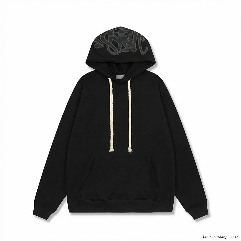 SynaWorld graffiti-style black hoodie