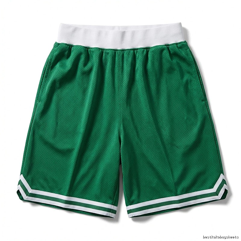 Tatum green and white retro-style shorts