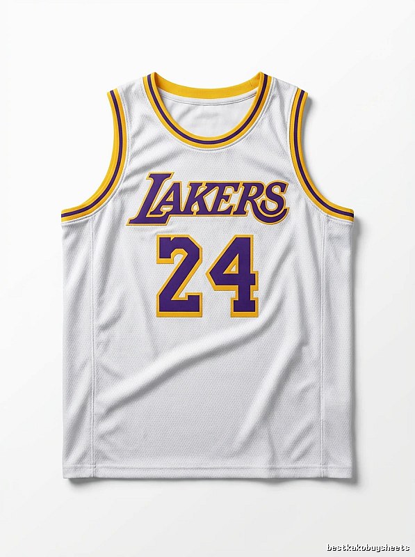 The No. 24 white jersey of the Kobe Lakers.