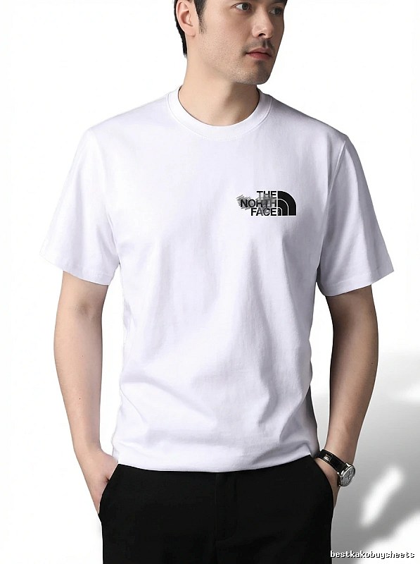 The North Face simple-style white T-shirt