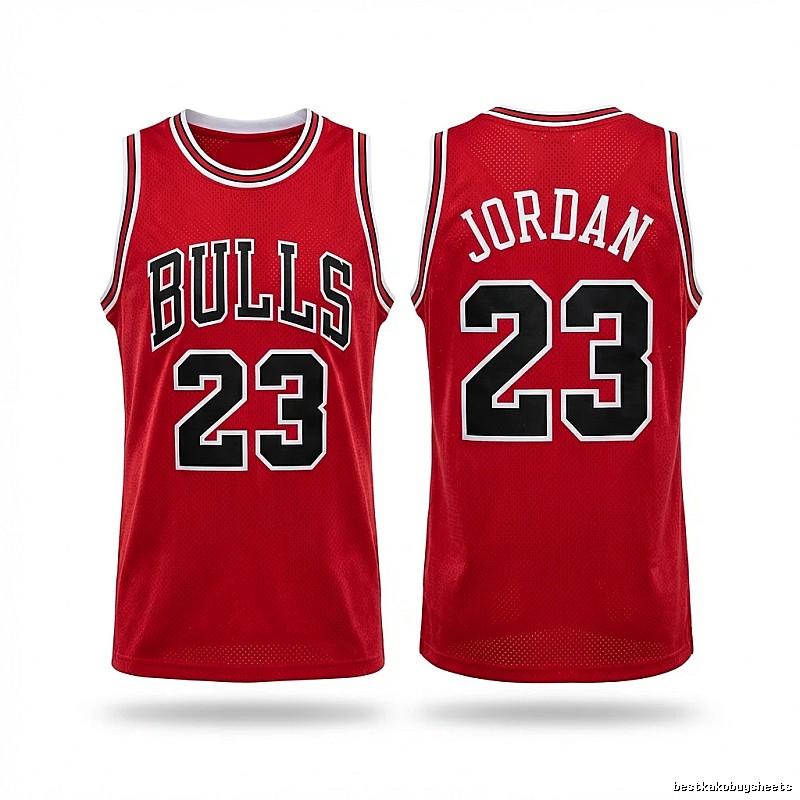 The retro red jersey of the Michael Jordan.
